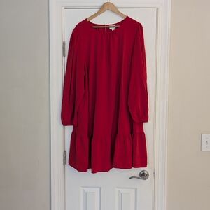 Red Long Sleeve Dress